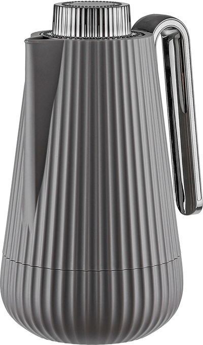 Glory Sumo Thermos, 0.7 Liter, Nickel Handle, Glass Interior, Pump - Glossy Black Cappuccino product image 3