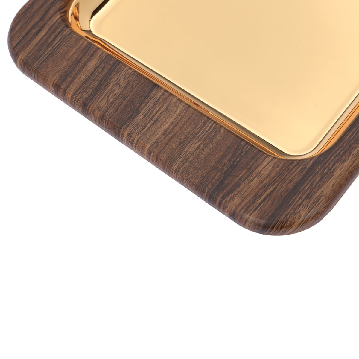 طوفرية استيل بحافة خشب السيف غاليري، 40×26×3 سم، مستطيل صغير - ذهبي product image 3