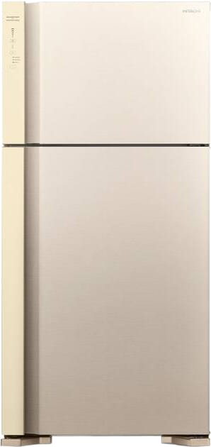 ثلاجة هيتاشي، 550 لتر، 19.4 قدم، 2 باب، فريزر علوي، R-V725PS7K-1BEG(ME) - بيج product image