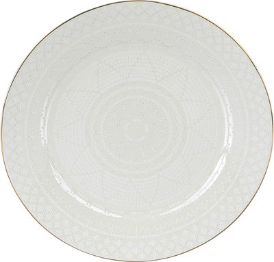 طقم تقديم سفرة بورسلان السيف غاليري، 86 قطعة - أبيض فضي product image 16