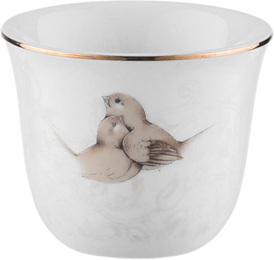 طقم تقديم شاي بورسلان + زجاج السيف غاليري، 29 قطعة، نقش عصفور - أبيض product image 5