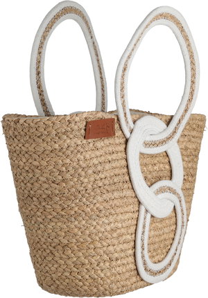 شنطة ترامس خوص السيف غاليري، 50x30 سم - بيج ابيض product image 2