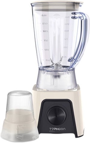 خلاط كهربائي و مطحنة تايفون، 350 واط، 1.5 لتر، TY-02-004 W - ابيض product image