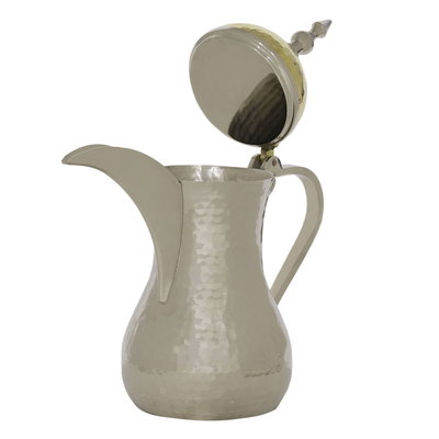 دلة هندي نحاس السيف غاليري، 30 سم - فضي ذهبي product image 3