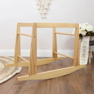 حامل سرير خشب الصنوبر فان مومنت، 73×41×49 سم، بقاعدة هزاز - خشبي product image