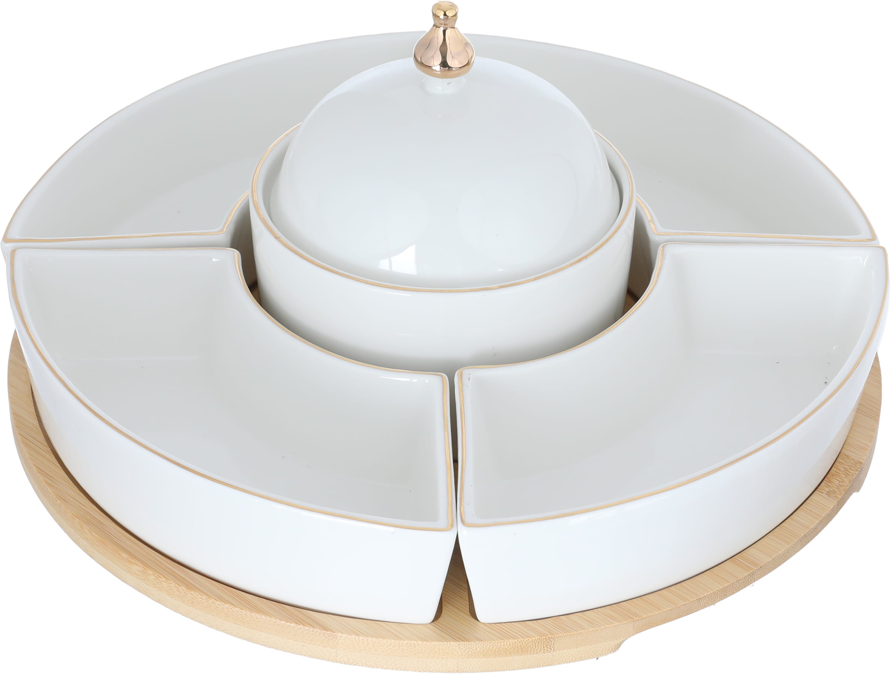 طقم تقديم بورسلان السيف غاليري، 6 قطع - ابيض product image