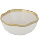 Al Saif Gallery porcelain bowl, golden rim, deep round - white product image 3