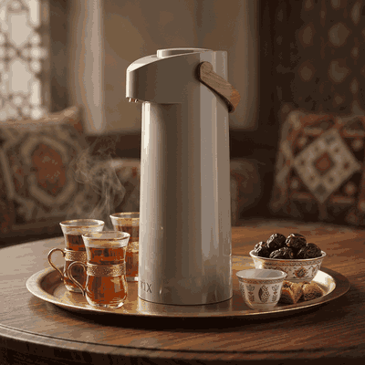 Al Saif Gallery Thermal Glass Thermos, 1.9 Liter - Gray product image 2