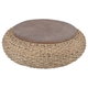 Al Saif Gallery Circular Ceramic Stool, 55 X 18 Cm - Wooden product image 3