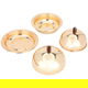 Alif Gallery Serving Trays Set With Dates, Steel, 3 Pieces - Gold product image 3