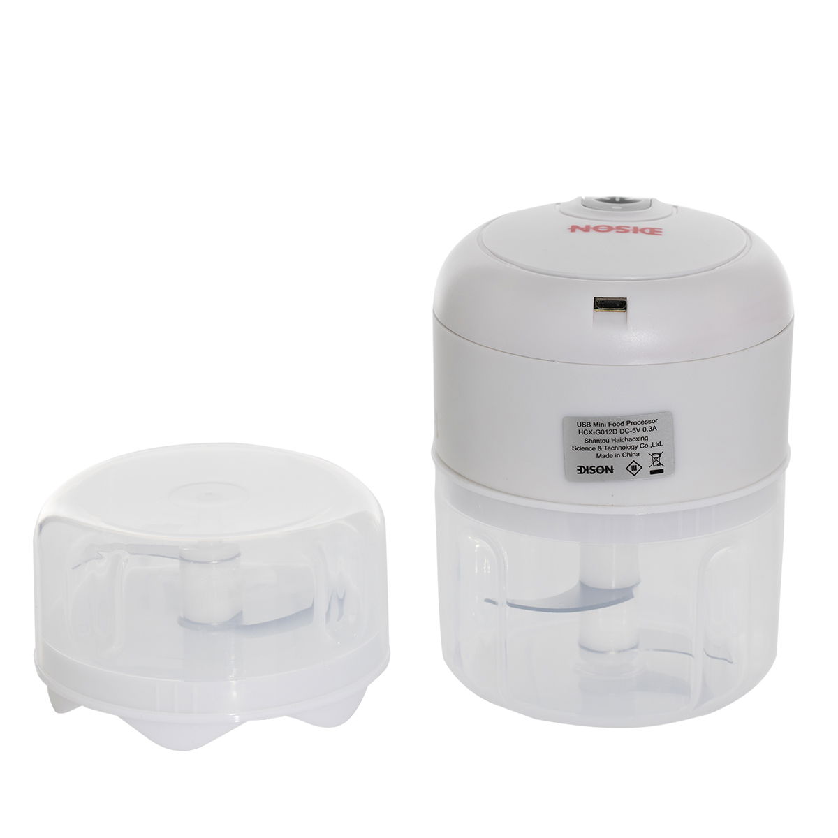 Edison Portable Chopper, 2 Bowls, 200-100Ml, 37W - White product image