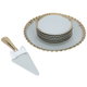 Al Saif Gallery Ceramic Cake Serving Set, 8 Pieces - Gray product image 2
