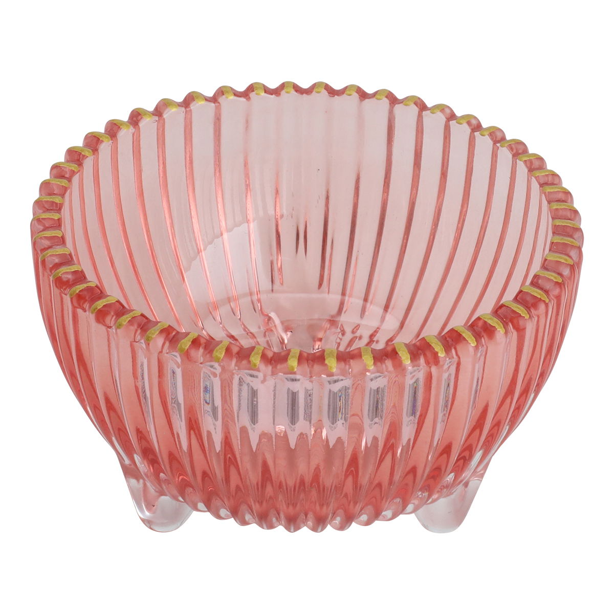 صحن تقديم زجاجي السيف غاليري، دائري عميق، قاعدة - أحمر شفاف product image 2