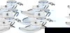 Al Saif Gallery porcelain coffee cup set, eye pattern, with saucer, 12 pieces - white product image 1