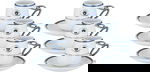 Al Saif Gallery porcelain coffee cup set, eye pattern, with saucer, 12 pieces - white product image 1