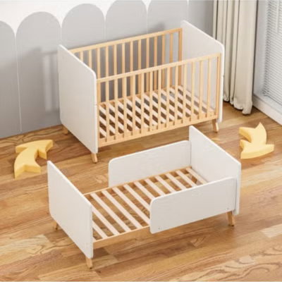سرير اطفال خشب فان مومنت، 120×60 سم، مع ناموسية - ابيض product image 1