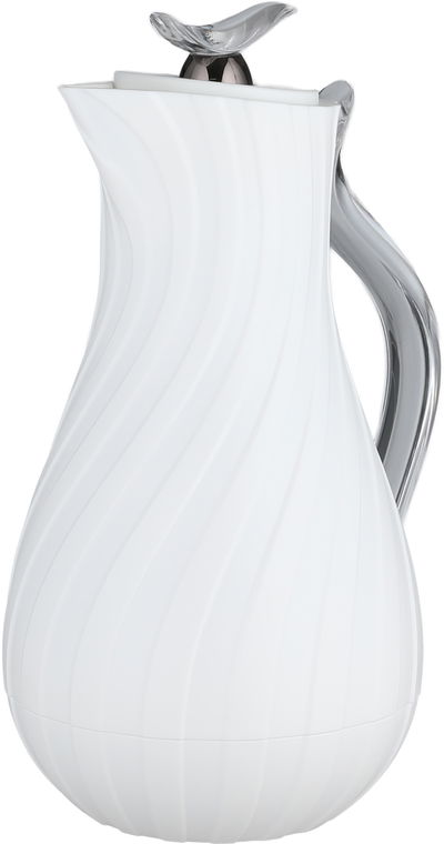 ترمس ليال جلوري، 1 لتر، خامة داخلية زجاج، يد شفاف، غطاء ضغاط - ابيض product image 4