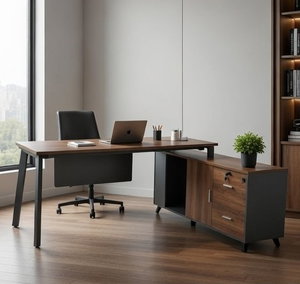 مكتب مودرن خشب MDF، 70×160×76 سم - بني داكن product image 2