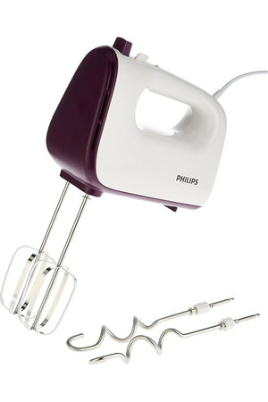 Philips HR3740/11 Hand Mixer, 400W, 5 Speeds - White/Purple product image 2