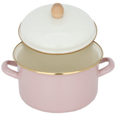 Al Saif Gallery Steel Cooking Pot, 20 cm - Pink Beige product image 3