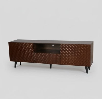 وحدة تلفزيون خشب MDF، 40×160×25 سم - بني product image 3