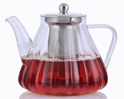 Al Saif Gallery Thermal Glass Teapot, 1.1 Liter, with Filter - Transparent product image 1