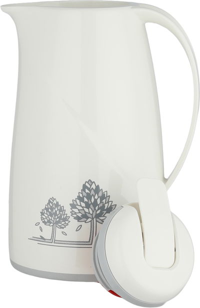 ترمس الماني هليوز، 0.6 لتر،حافظة داخلية زجاج، غطاء ضغاط، خدمة ذاتية - كريمي رمادي product image 4