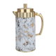 Al Saif Gallery thermos set, two pieces, 1 liter, glass inner container, plastic outer shell - white and golden product image 2