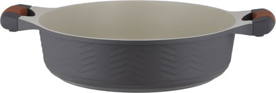 طقم قدور داي كاست الومنيوم روبوست، 9 قطع، غطاء زجاج، يد سيليكون - رمادي غامق product image 3