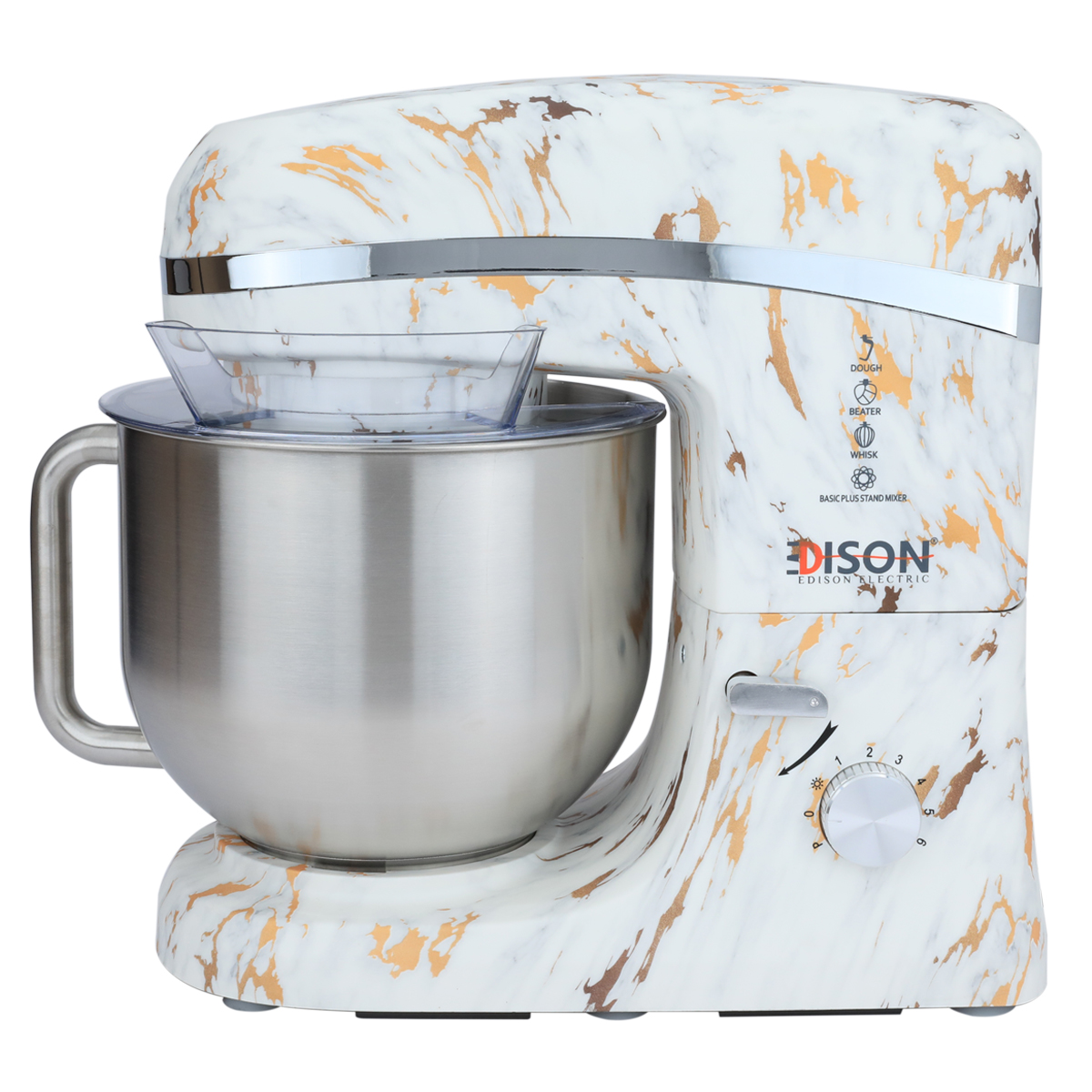 Edison Basic Plus Electric Stand Mixer, 1000 Watt, 6.5 Liter - White product image 2