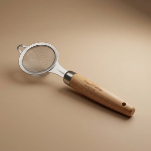 Al Saif Gallery wooden hand strainer, 23 x 6 cm - silver product image