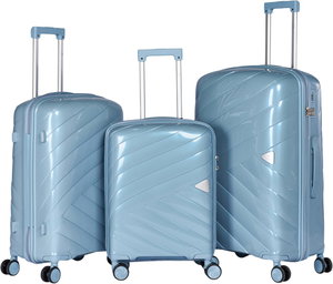 Limra LMA-1922 Polypropylene Luggage Set, 3 Sizes, 4 Wheels - Blue product image