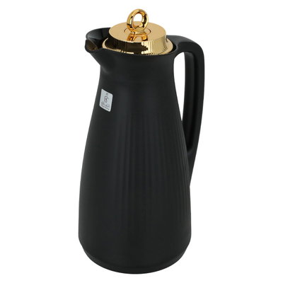 ترمس منال تايملس، 1 لتر ، حافظة داخلية زجاج حراري، ضغاط - أسود product image 3