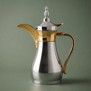 Alsaif Gallery Sulaiman Thermos, 0.25 L, Steel Inner Container, Steel Outer Body - Silver Gold product image