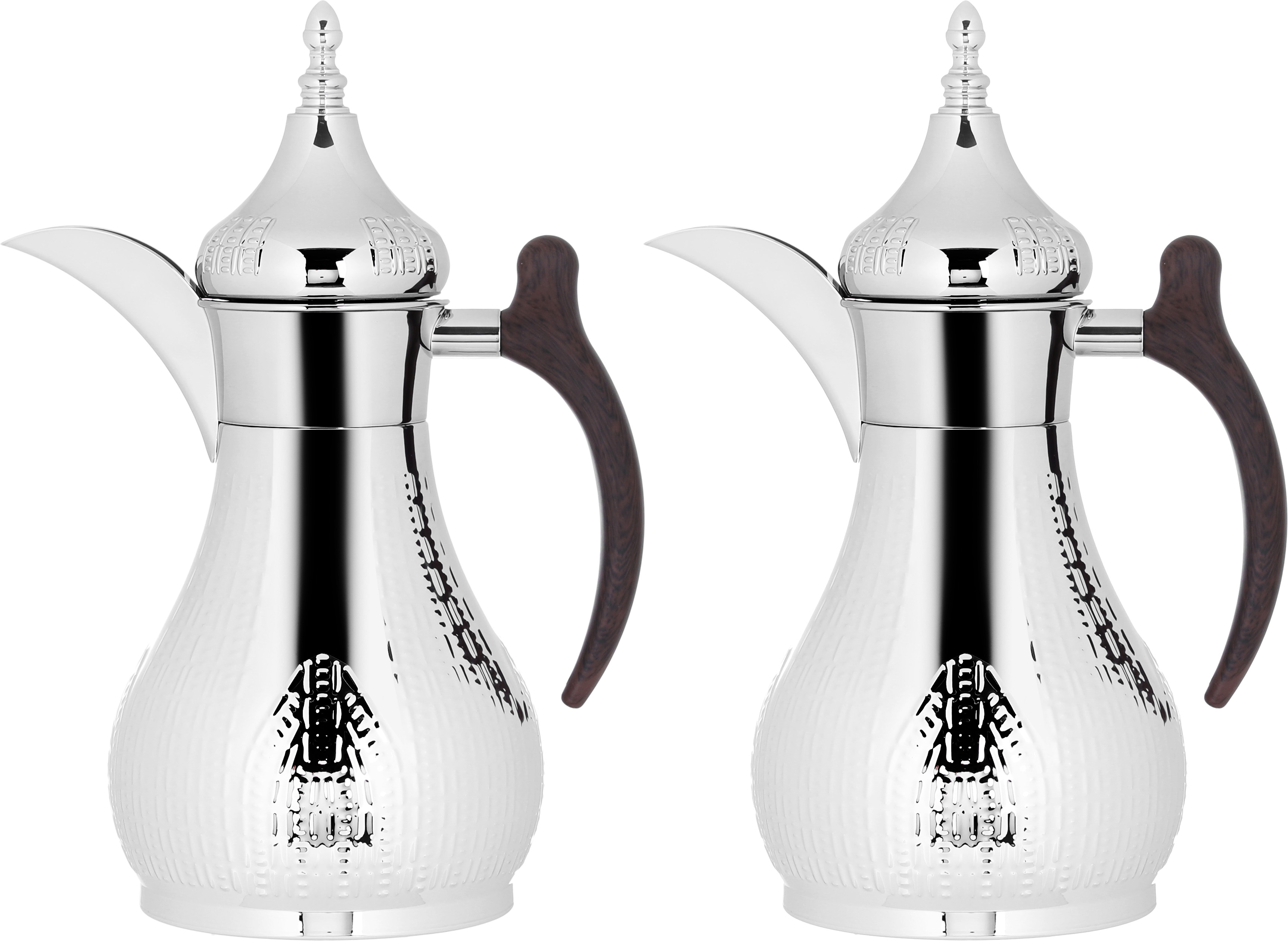 Al Saif Gallery Haila Thermos set, 1.2/1.2 litres, two pieces, steel inner case, steel outer case - silver and gold product image