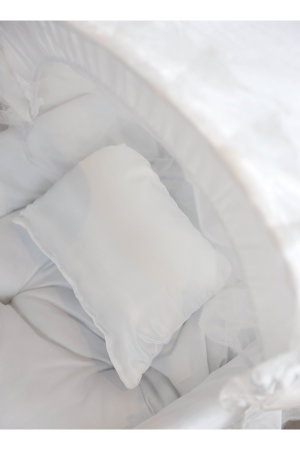 سرير موسى قابل للطي فان مومنت، 76×42×76 سم، مع حامل - ابيض product image 2