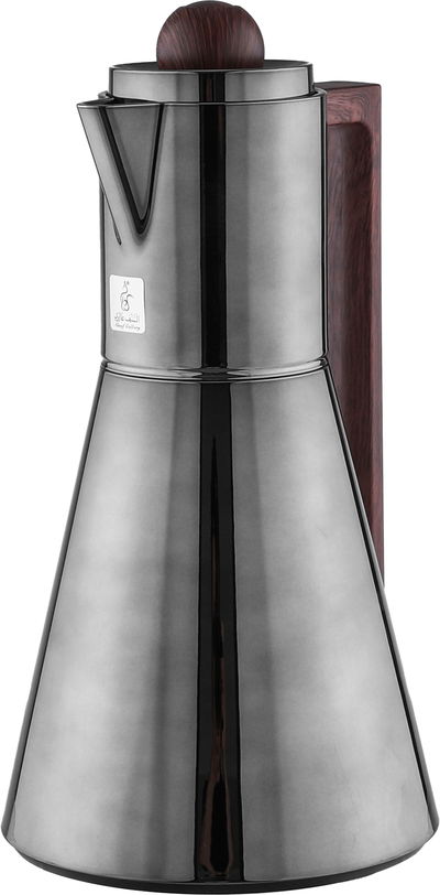 ترمس لينا افريست، 1 لتر، خامة داخلية زجاج، غطاء ضغاط، يد خشبي - اسود product image 2