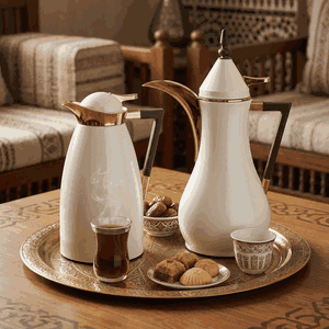 طقم ترامس السيف غاليري، قطعتين، 1 /1 لتر، حافظة داخلية زجاج - لؤلؤي product image 2