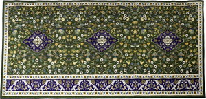 سجاده إخلاص شكل مستطيل، 1.20×4.75 سم، صنع آلياً - اخضر ازرق product image