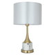 اباجورة استيل إديسون، 1 لمبة - ابيض ذهبي product image 1