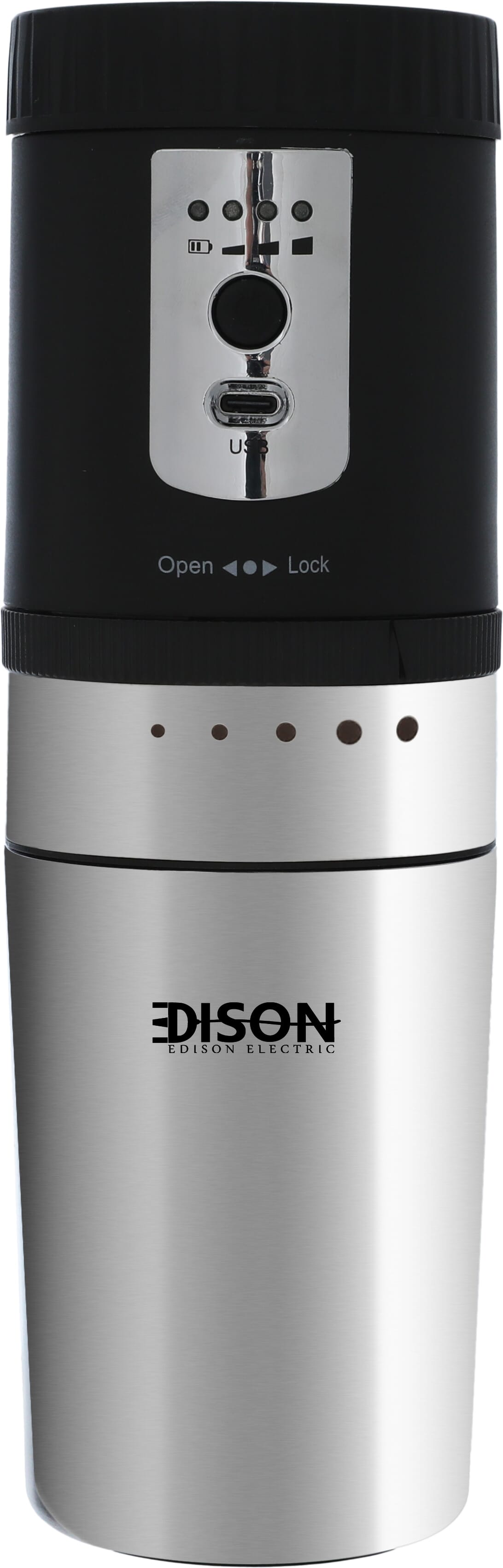 Al Saif Gallery Edison Coffee Maker And Grinder Steel, 300 Ml, 15.5 Watt, Charging - Black product image