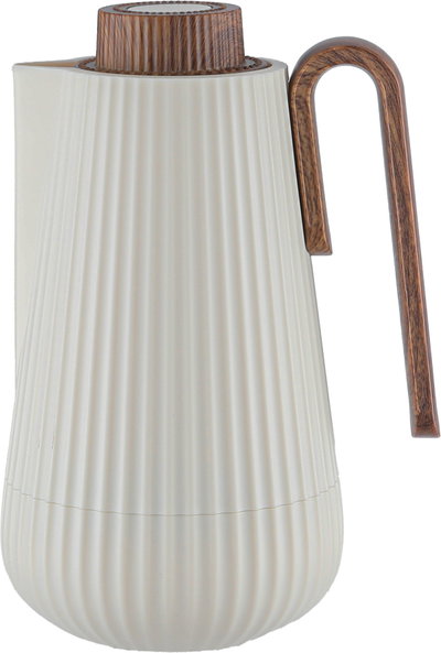 Glory Sumo Thermos, 0.7 Liter, Wooden Handle, Glass Interior, Push Button - Wooden Beige product image 2