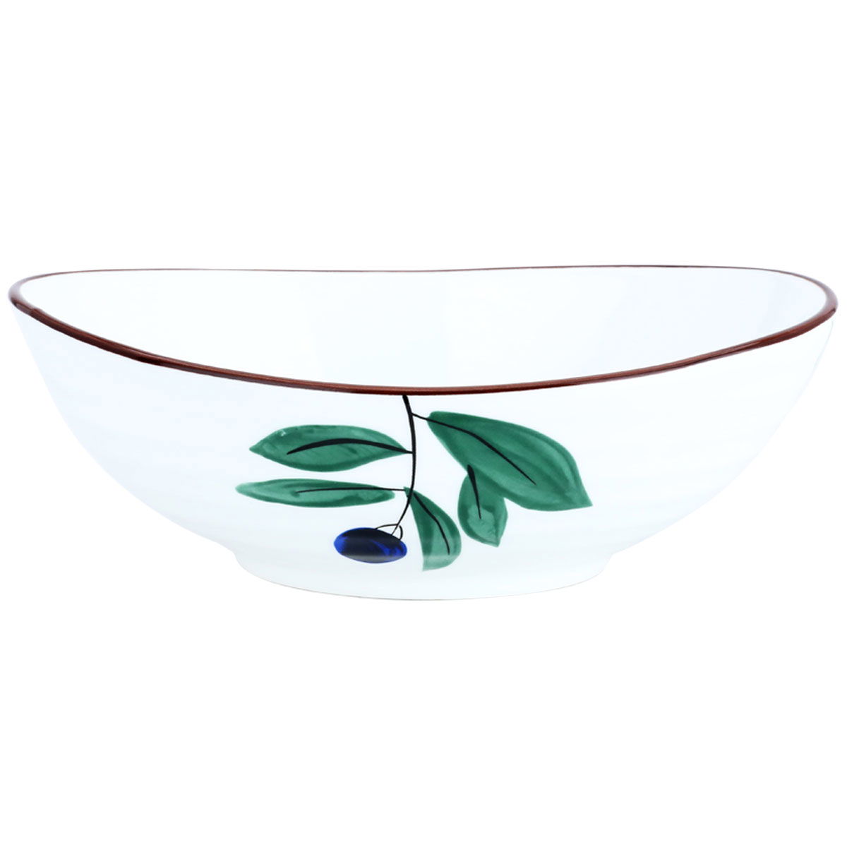 Al Saif Gallery porcelain bowl, 8 inches, round, fruit pattern - white product image