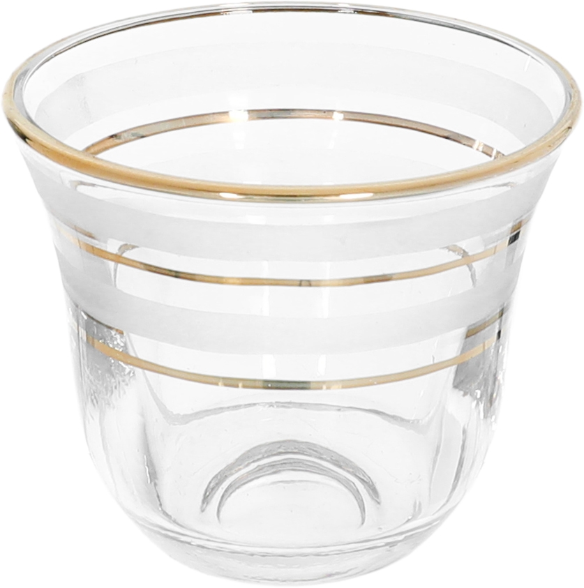 طقم فناجين قهوة العليان نور L2 زجاج السيف غاليري، 90 مل، 6 قطع - شفاف product image 2
