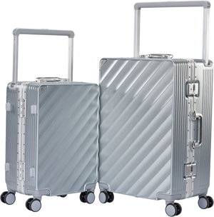 Limra LMA-1902 Polycarbonate Luggage Set, 2 Sizes, 4 Wheels - Silver product image