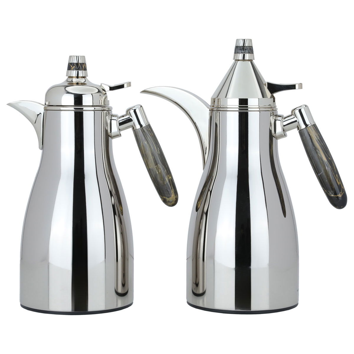 Al Saif Gallery Maimouna Steel thermos Set, 2 Pieces, 1 Liter - Silver product image