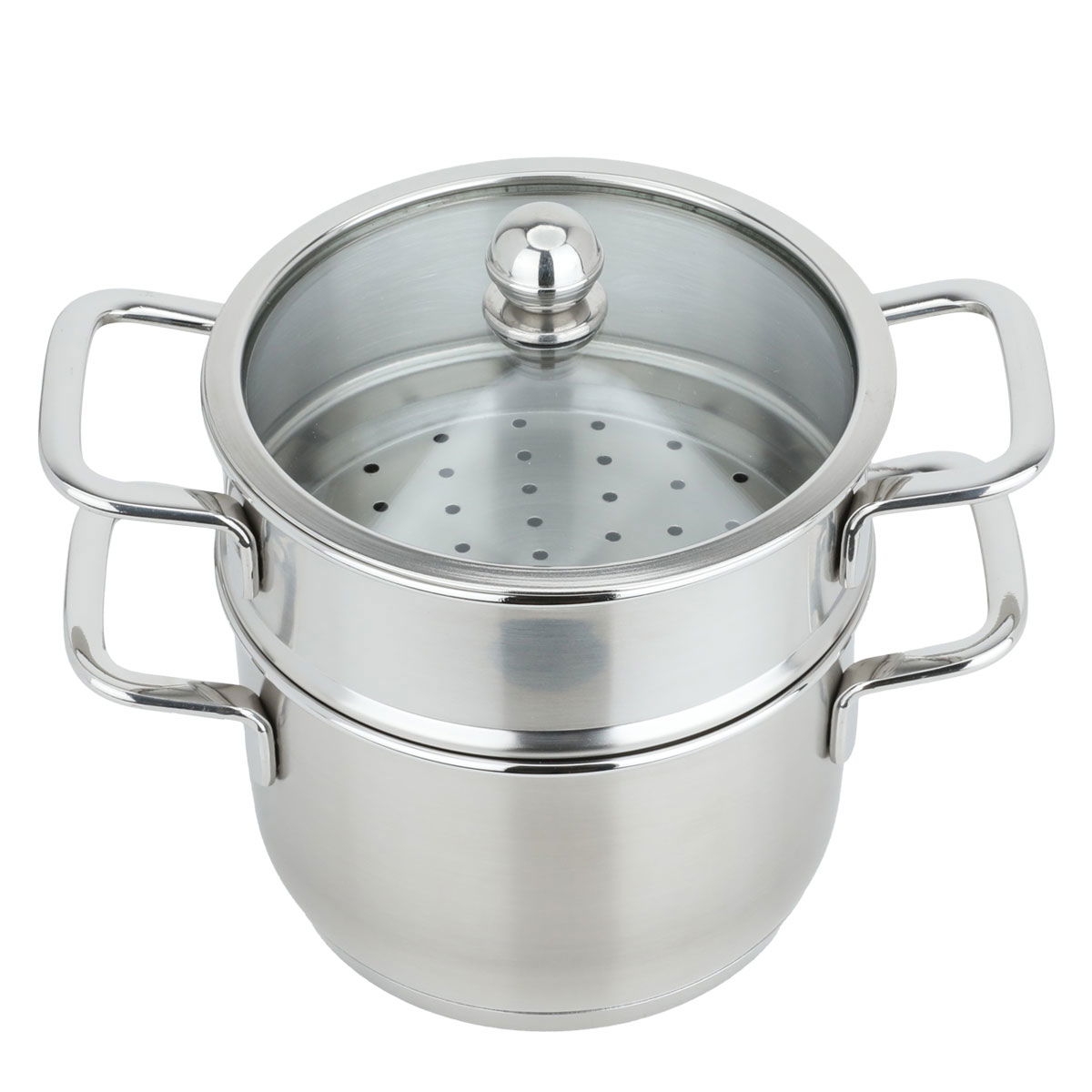 قدر بخار السيف غاليري، 12سم، دائري مدمج - فضي product image 1