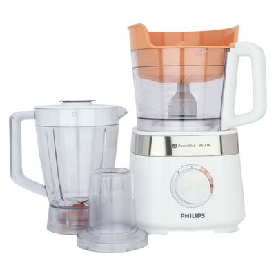 Philips Food Processor, 850 Watt, 1.5 Liter, 2 Speeds - White product image 1