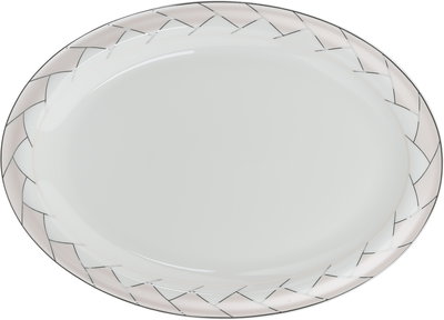 طقم تقديم سفرة بورسلان السيف غاليري، 166 قطعة، نقش فضي - أبيض وردي product image 21