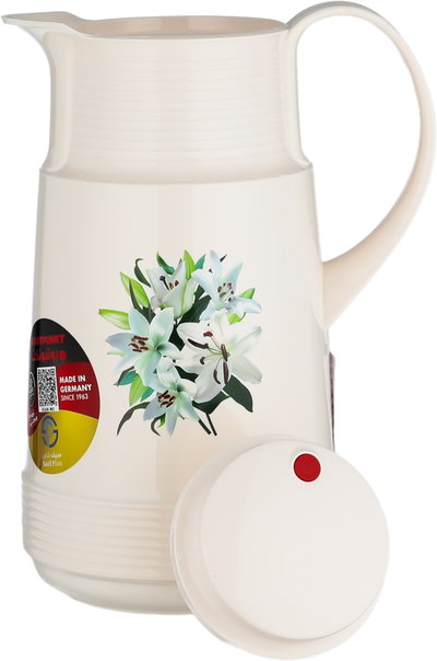 ترمس روتبونكت، 1 لتر، حافظة داخلية زجاج، هيكل خارجي بلاستيك - كريمي product image 5